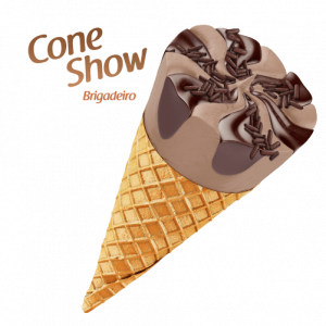 sorvete mareni cone show brigadeiro